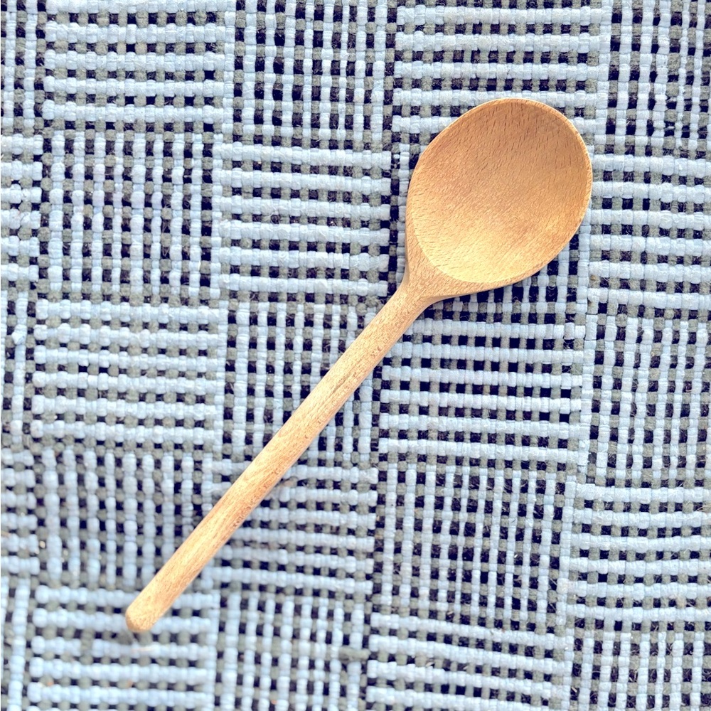 hardwood kitchen spoon - hand carved wood slim cooking spoon